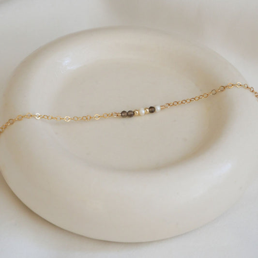 Bracelet Thérèse - Quartz fumé