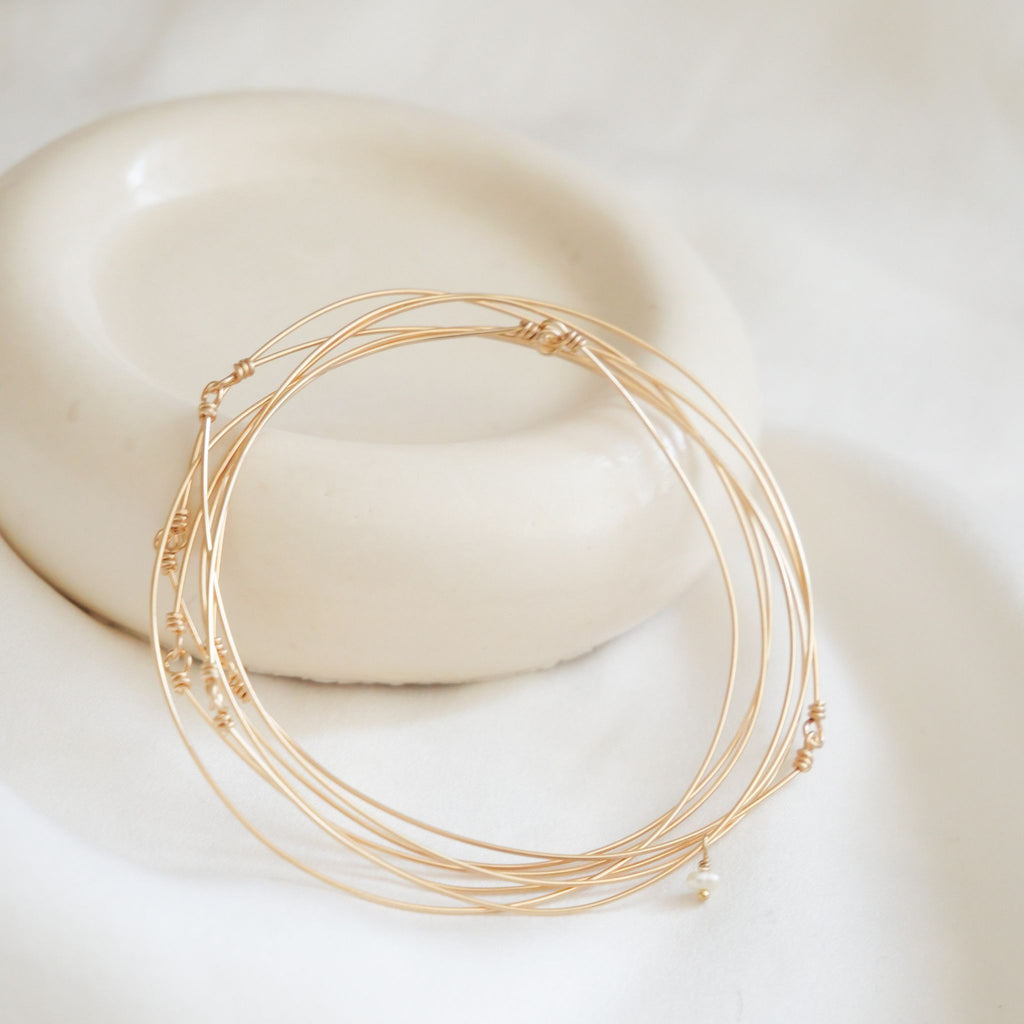 Bracelet semainier en or laminé gold filled Merci Clodette