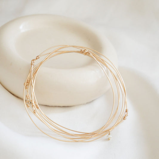 Bracelet semainier en or laminé gold filled Merci Clodette