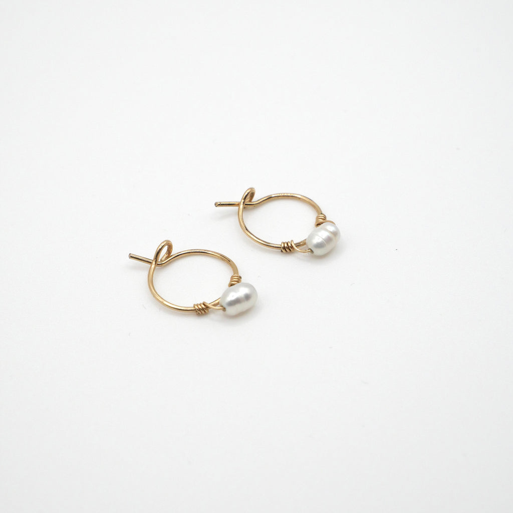 Mini créoles Clémence - Perles de culture