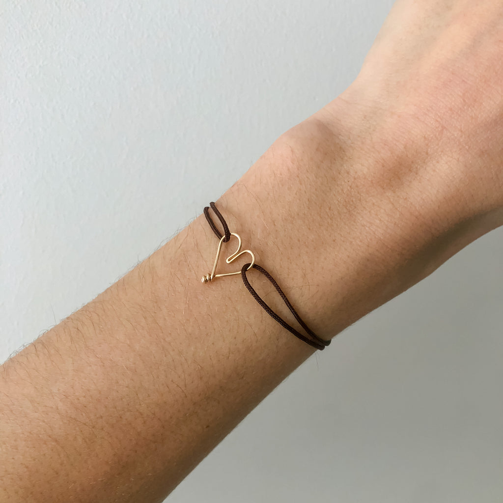 Bracelet cordon coeur Attraction