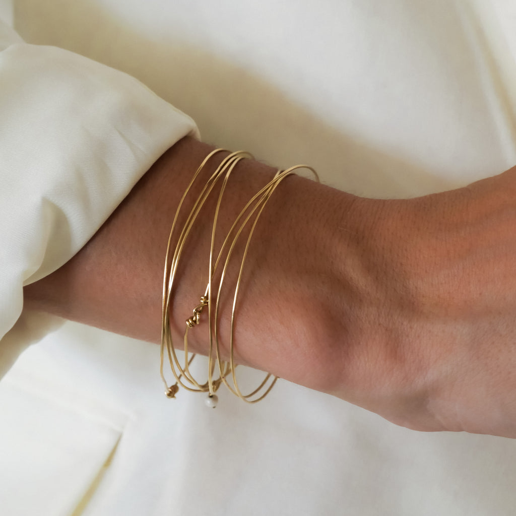 Bracelet semainier en or laminé gold filled Merci Clodette